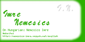 imre nemcsics business card